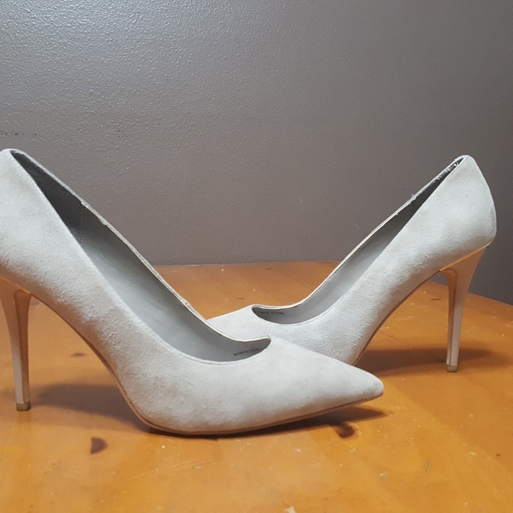 WHBM Suede Heels | Size 8 | Neutral Color